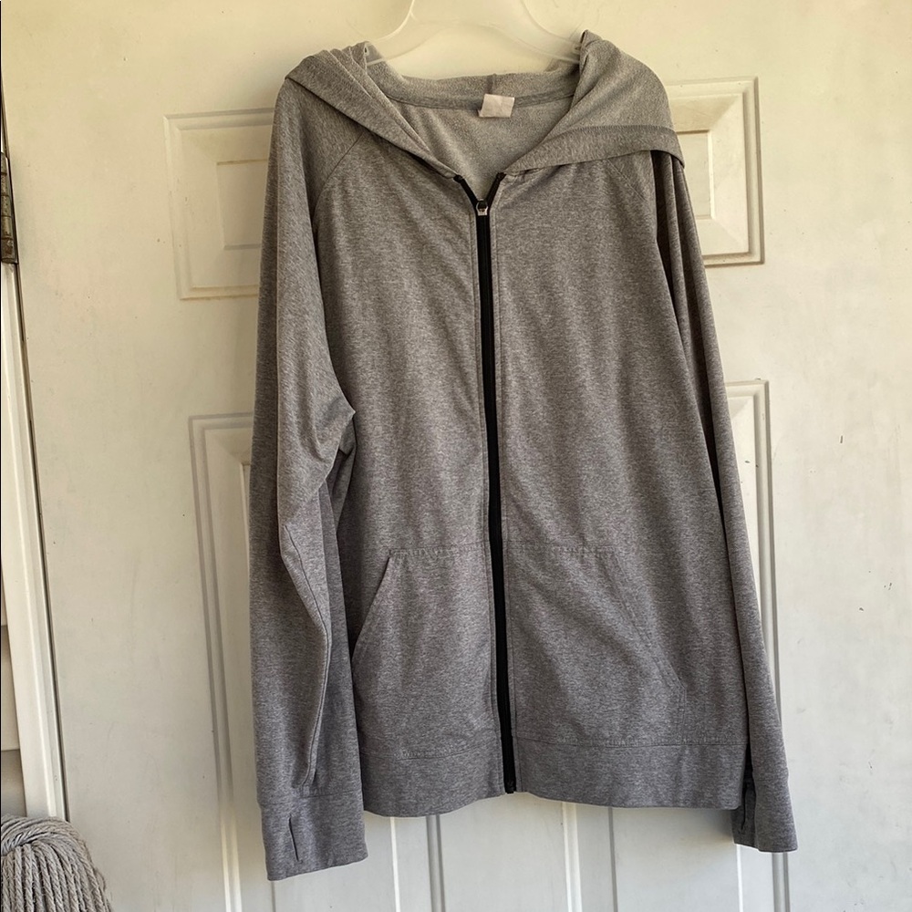 Gray Zip-Up Hoodie